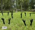 Zombie Hands Metal Yard Stakes | Halloween Lawn Decor Set
