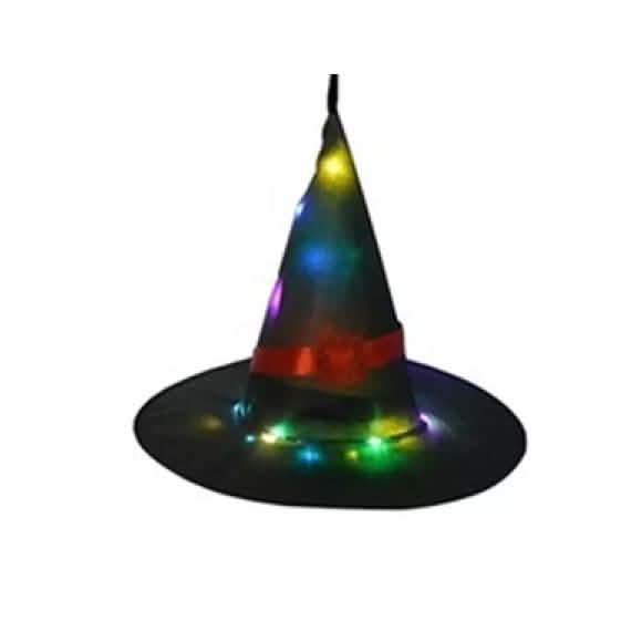 Light-Up Witch Hats for Halloween Decor