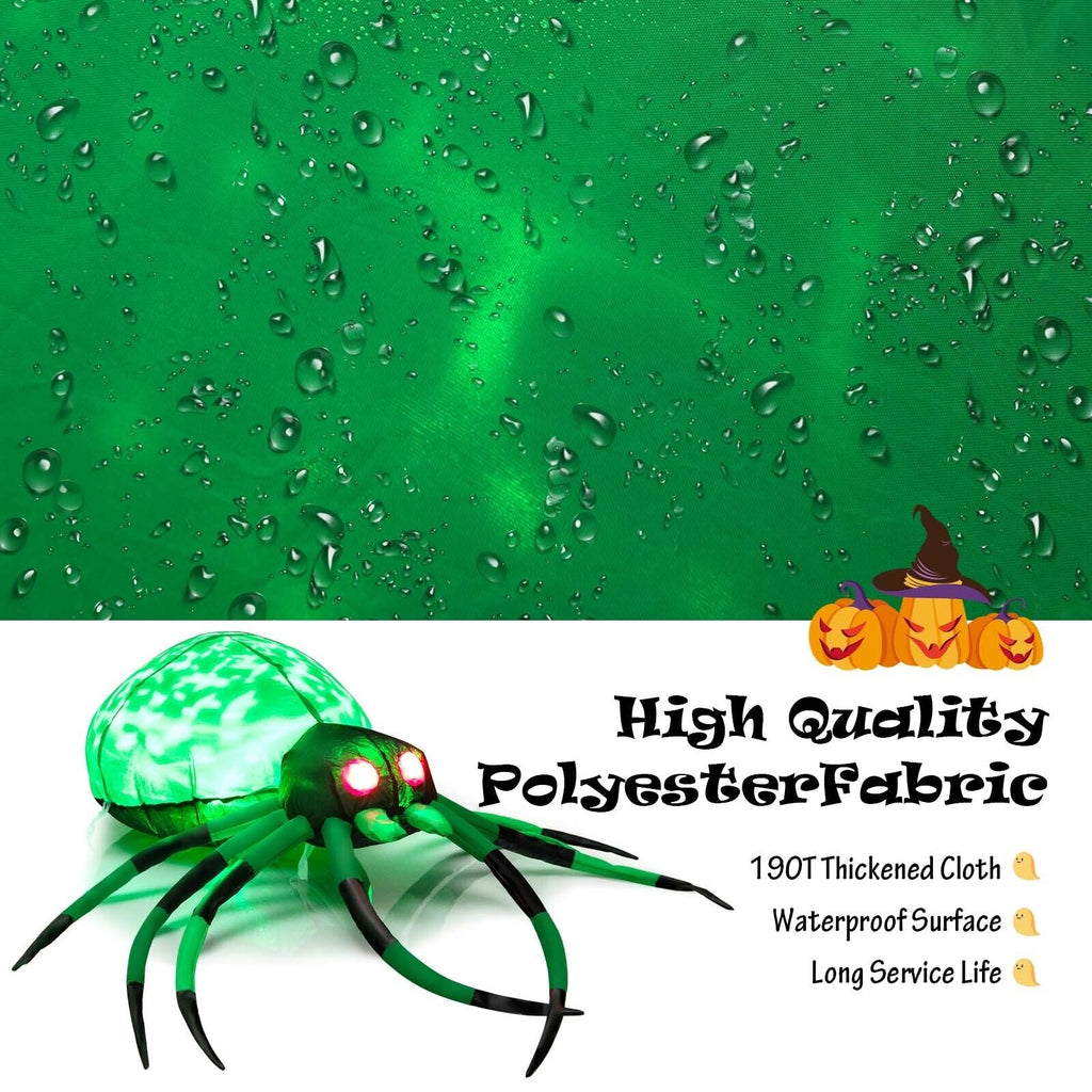 Light-Up Inflatable Halloween Spider with Web