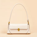 Small French women's genuine leather baguette bag